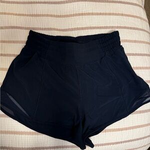 Women's Lululemon Navy Blue Hotty Hot Short, size: 4